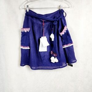 Banjanan Handmade Purple Skirt with Pink and White Accents